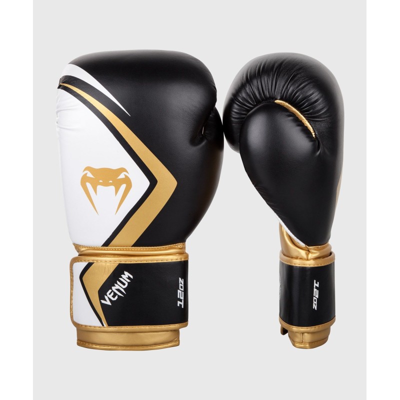 Venum Contender 2.0 Boxhandschuhe – Schwarz/Weiß-Gold