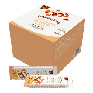 SMILE CRUNCH Bar Macadamia Almond Coconut Without Cover - SMILE CRUNCH Barretta Macadamia Mandorle Cocco Senza Copertura