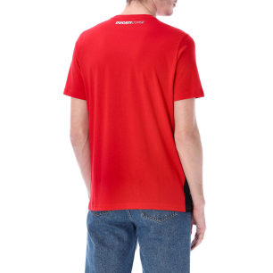 Ducati Corse T-Shirt Mann Kleines Abzeichen Rot