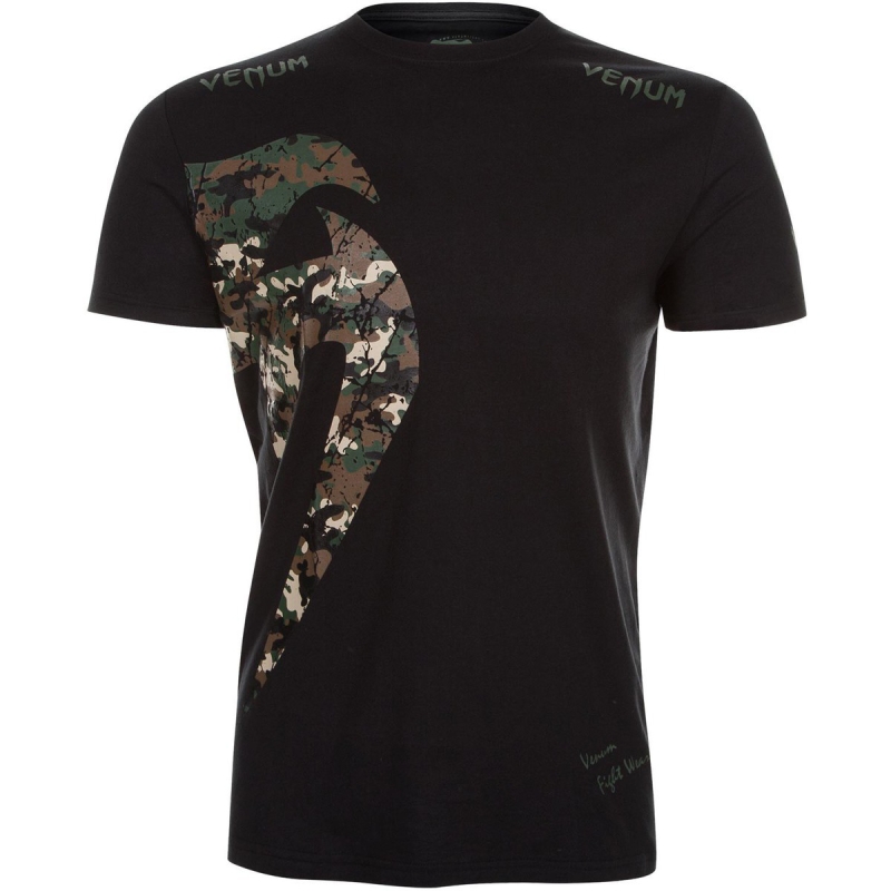 T-Shirt Venum Original Giant Noir/Camouflage Forêt