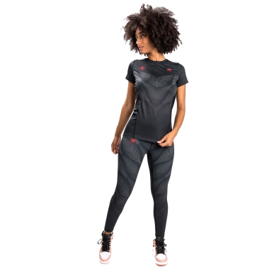 T-Shirt Venum Phantom Dry Tech Noir/Rouge Donna - VENUM-04731-100