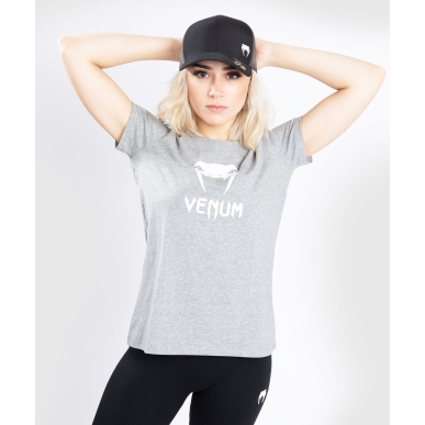 Camiseta Venum Classic Light Heather Grey Donna - VENUM-04599-031