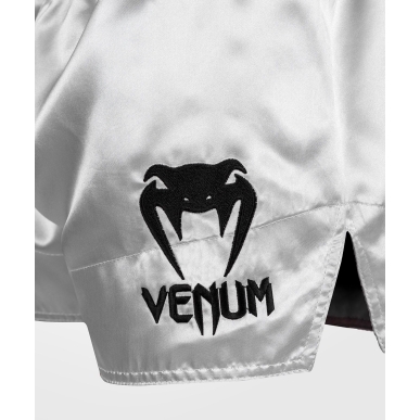 Venum Classic Muay Thai Shorts Silver/Black - VENUM-03813-451