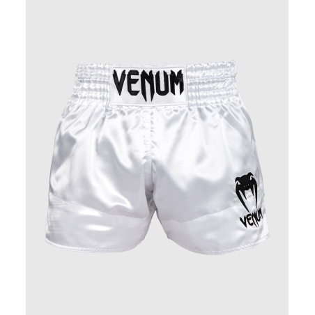 Venum Classic Muay Thai Shorts White/Black - VENUM-03813-002