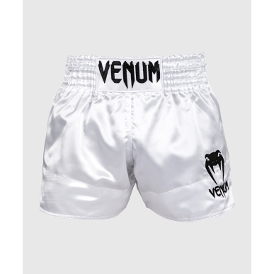 Shorts Venum Classic Muay Thai Blanco/Negro - VENUM-03813-002