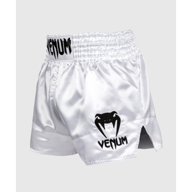 Shorts Venum Classic Muay Thai Blanco/Negro - VENUM-03813-002