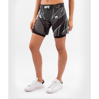 Venum Ufc Authentic Fight Night Short Coupe Longue Noir Donna - VNMUFC-00019-001