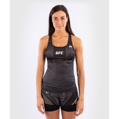 Venum Ufc Authentic Fight Night Fitted Tank With Shelf Bra Black Donna - VNMUFC-00012-001