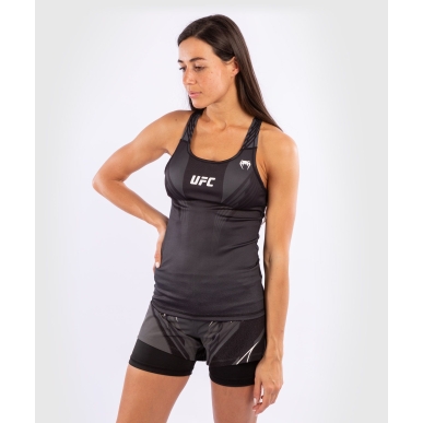 Venum Ufc Authentic Fight Night Fitted Tank With Shelf Bra Black Donna - VNMUFC-00012-001