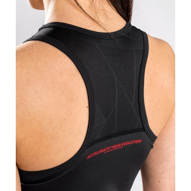 Venum Ufc Performance Institute Dry Tech Tank Top Black/Red Donna - VNMUFC-00097-100