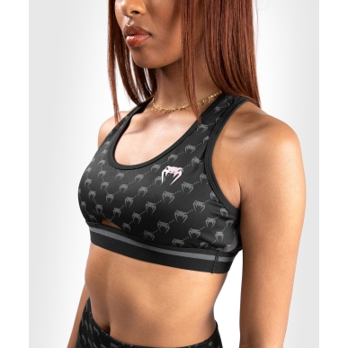 Venum Monogram Sports Bra Black/Pink Gold Donna - ENUM-04583-537