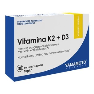 Yamamoto Vitamine K2 + D3 MenaQ7 30 gélules - Vitamine K2 + D3 MenaQ7 30 gélules