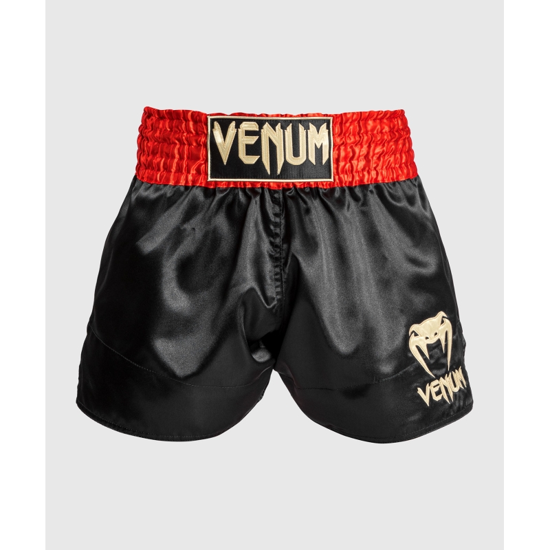 Venum Classic Muay Thai Short Rot/Schwarz/Gold